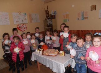 Császlóci hittanosok Márton-napi kézműveskedése